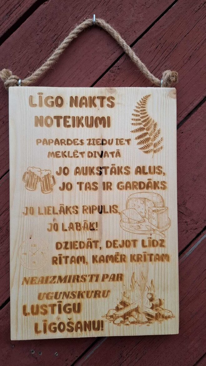 Plāksne "Līgo nakts noteikumi"